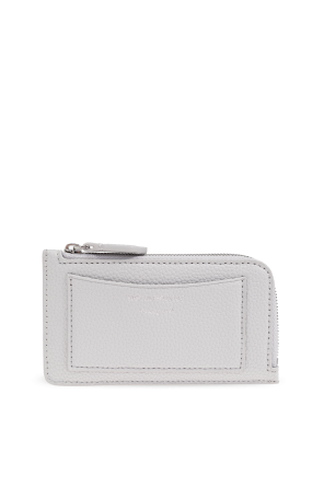 【関税&送料込】Tory Burch Fleming Leather Card Holder Fleming Patent Square Quilt Zip Card Case: Women's Designer